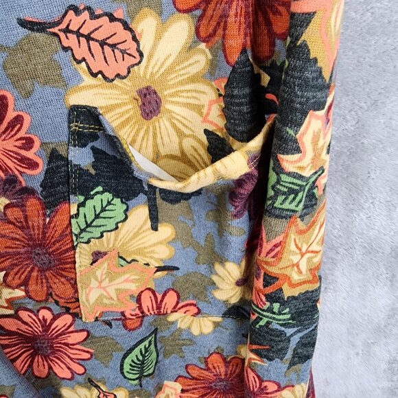 Women's Lularoe Multicolor Floral Open Front Cardigan Casual Long Sleeve Size M - Picture 8 of 13